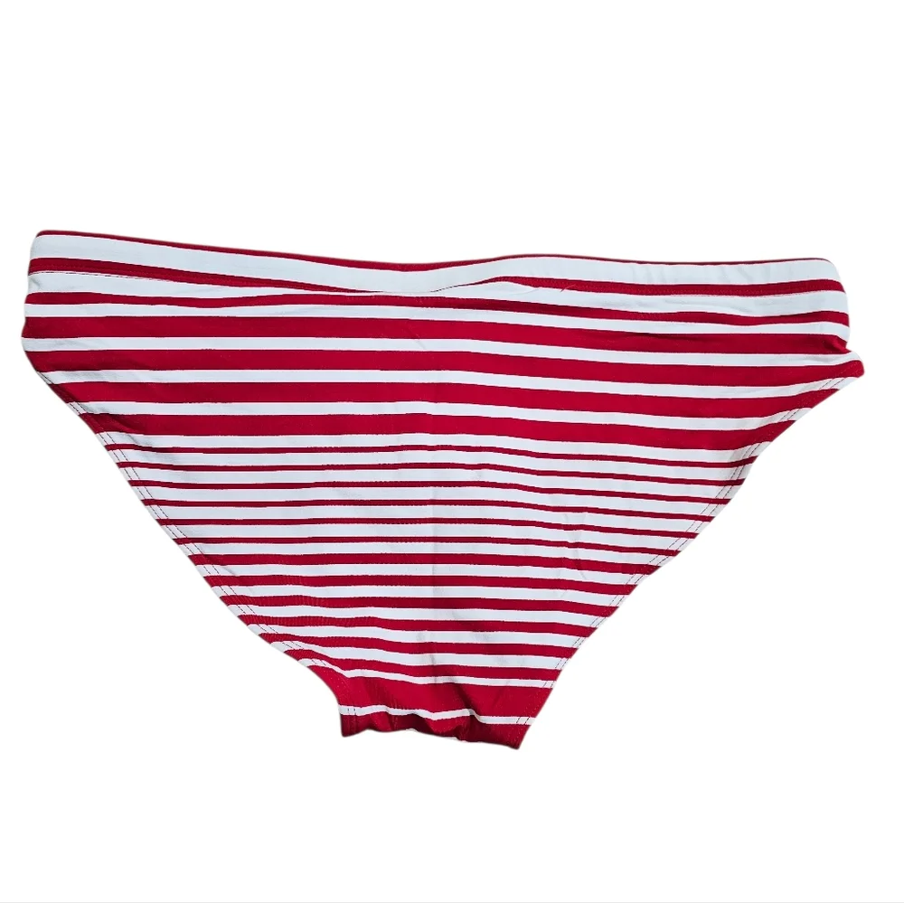 Mr. Turk Men's Red & White Striped Classic Swim Briefs